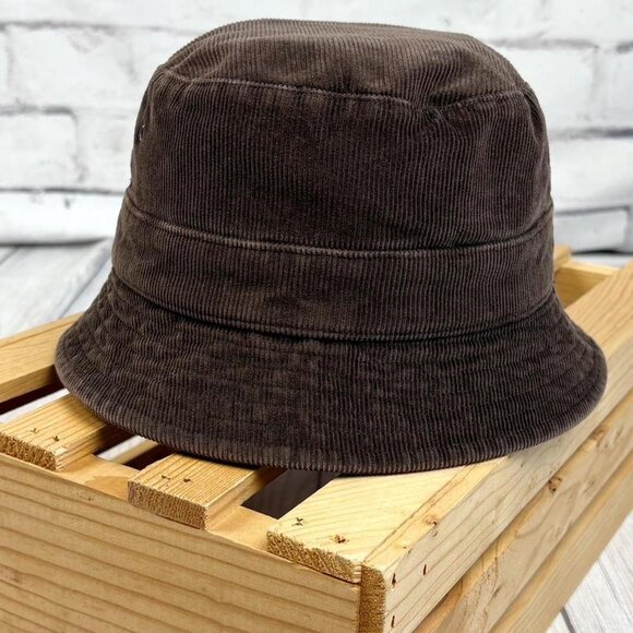 Vintage Y2K Hipster GAP Brown Corduroy Fall Bucket Hat - Picture 2 of 7